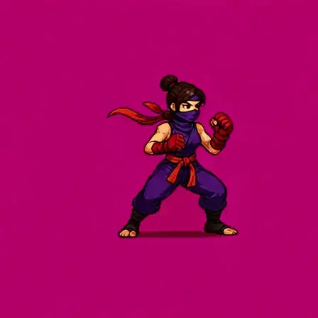 Female Ninja Jump Animation