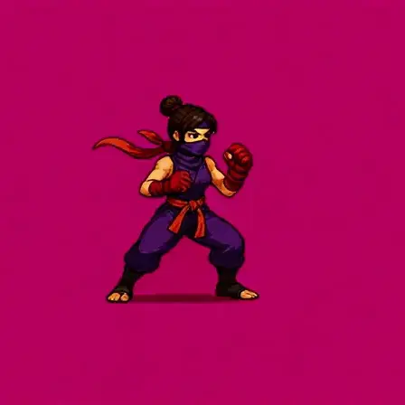 Female Ninja Run Animation
