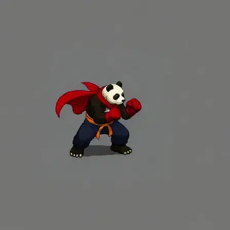 Panda Cross Punch Down-Right