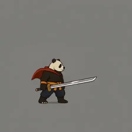 Great Sword Slash V4 — AI-generated game sprite animation example