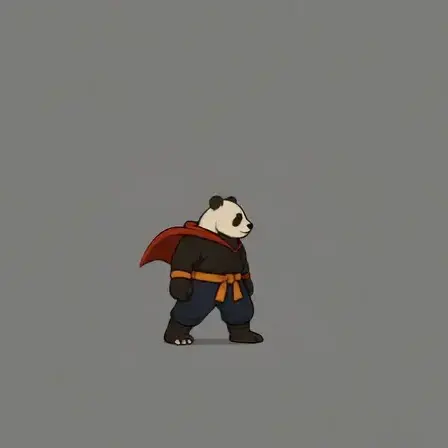 Spin Kick — AI-generated game sprite animation example