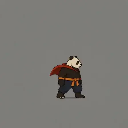 Roundhouse Kick V4 — AI-generated game sprite animation example