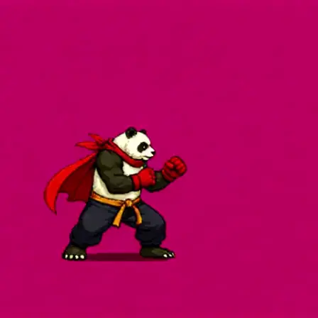 Punch — AI-generated game sprite animation example