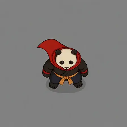 Panda Magic Attack top-down animation